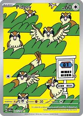 Pokemon Pidgey - 207/197 - SV03: Obsidian Flames (SV03) - Blue's Outpost