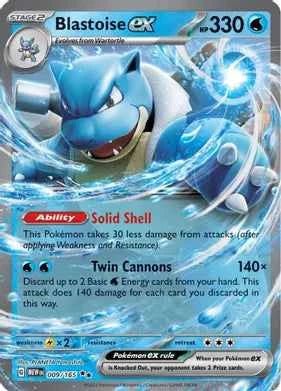 Blastoise ex - 009/165 - Pokemon SV: Scarlet & Violet 151 (MEW) - Blue's Outpost