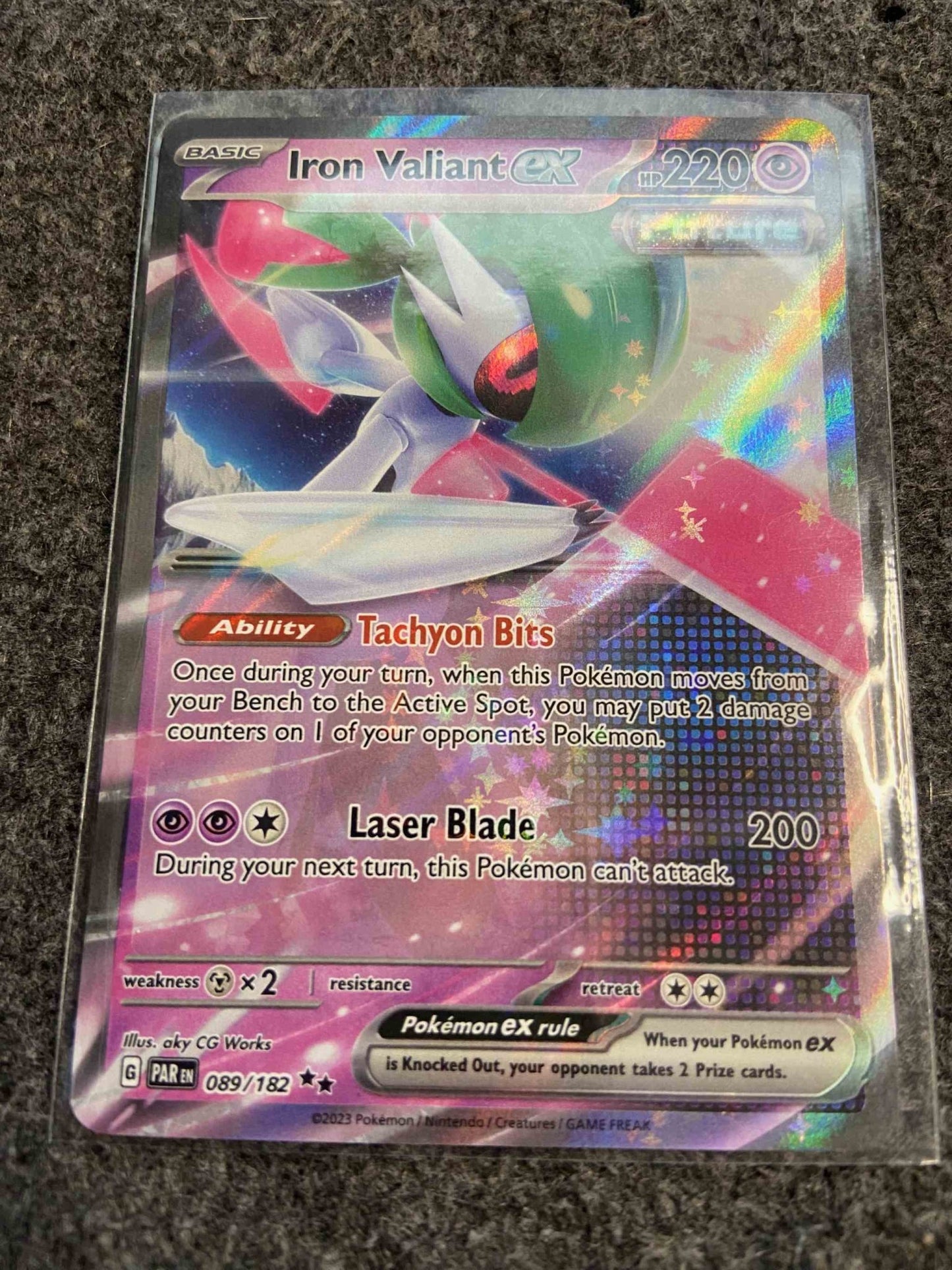 Iron Valiant ex Paradox Rift 089/182 Holo Double Rare NM – Blue's Outpost