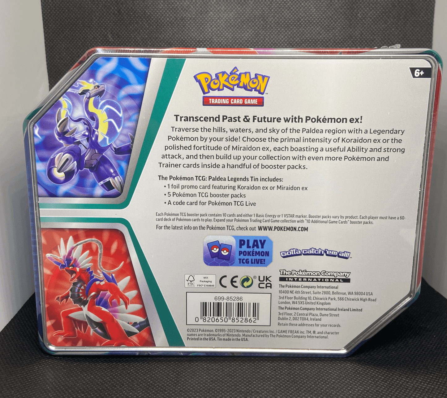 Paldea Legends Tin Miraidon ex - Blue's Outpost