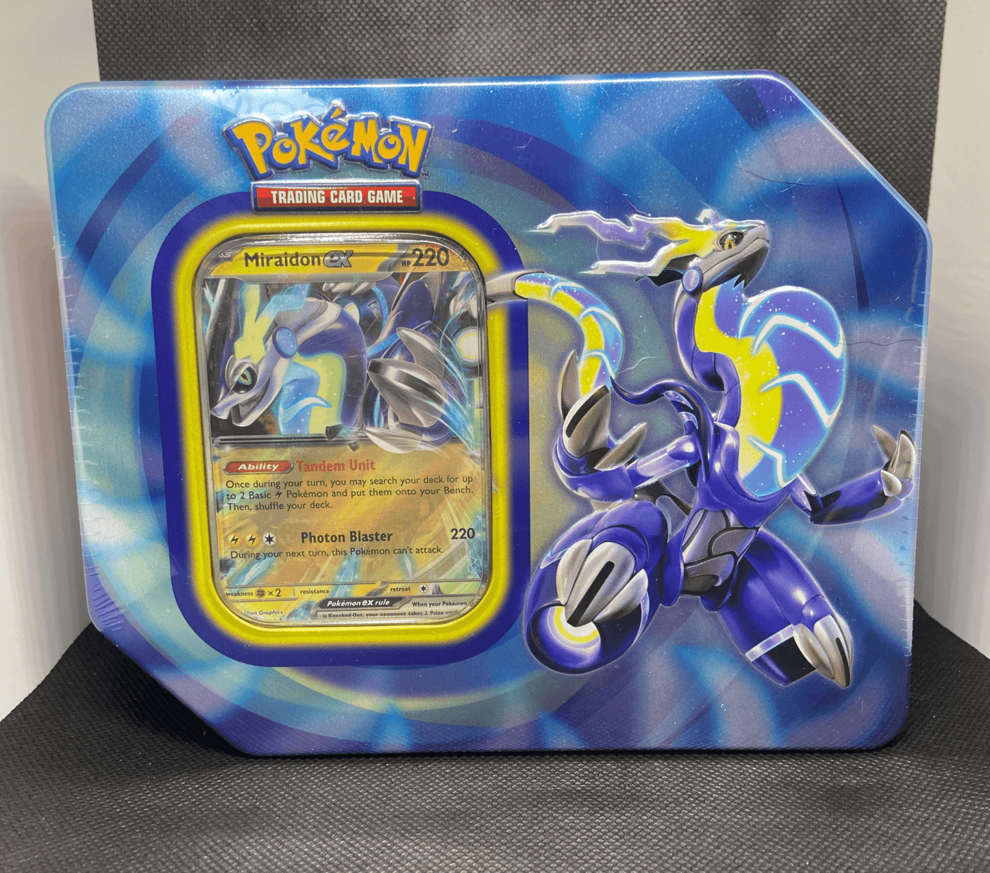 Paldea Legends Tin Miraidon ex - Blue's Outpost